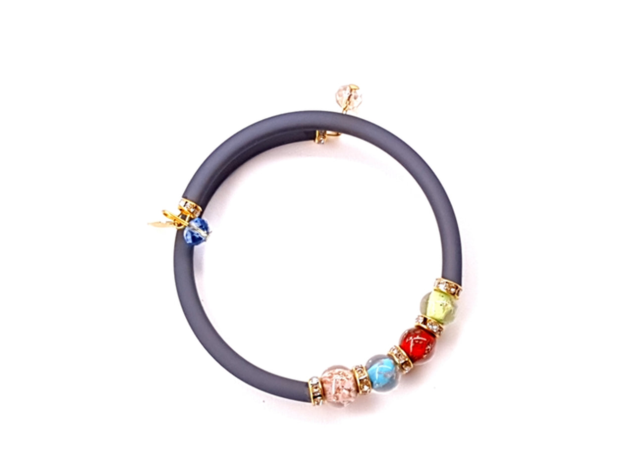 Bracciale filo armonico avventurina e strass