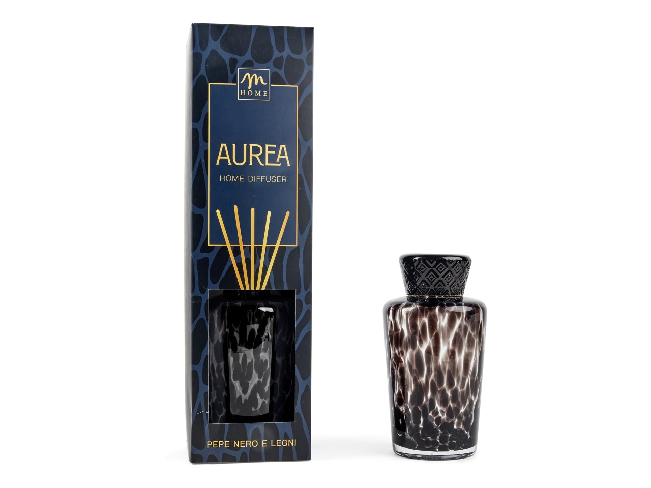 Diffusore tartarugato con bacchette pepe nero e legni 5l