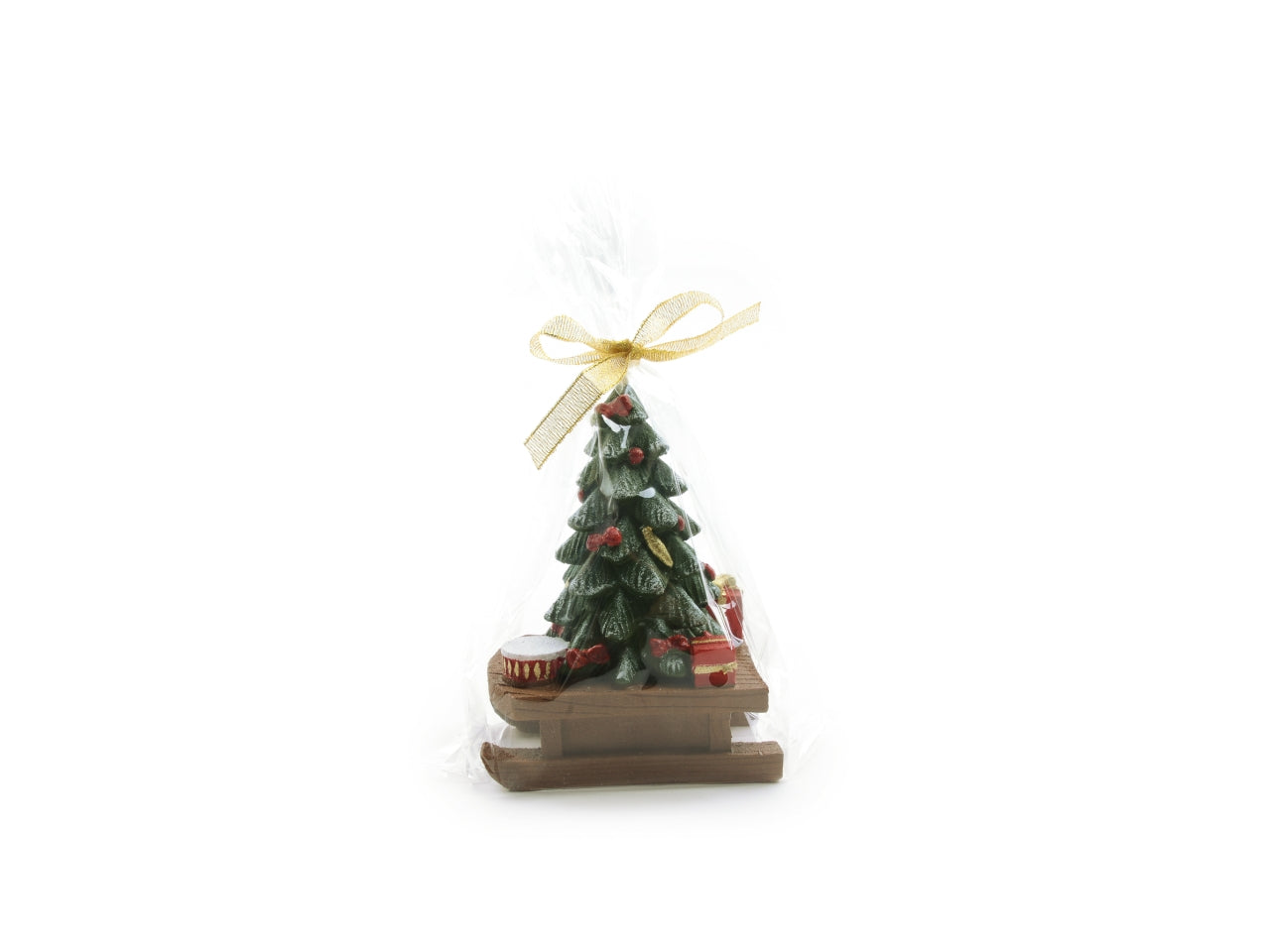Candela albero con slitta 9,5x6xh.13cm