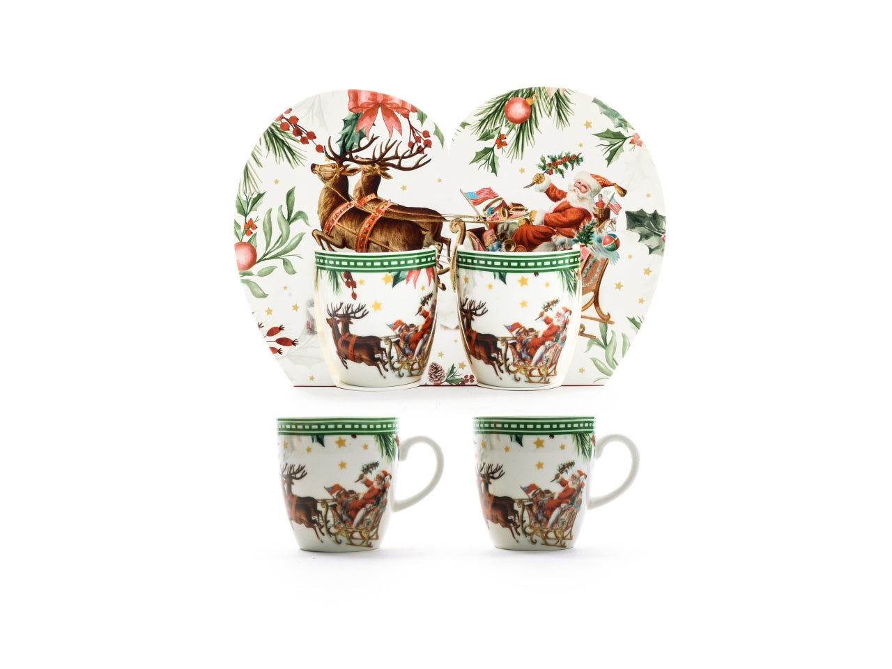 Set 2 tazzine in porcellana in confezione regalo
