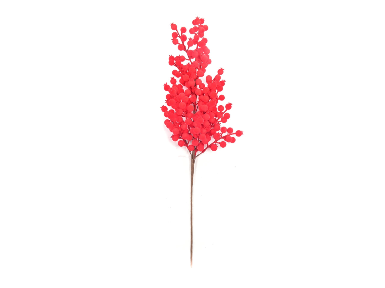 Pick bacche floccate rosse 70cm