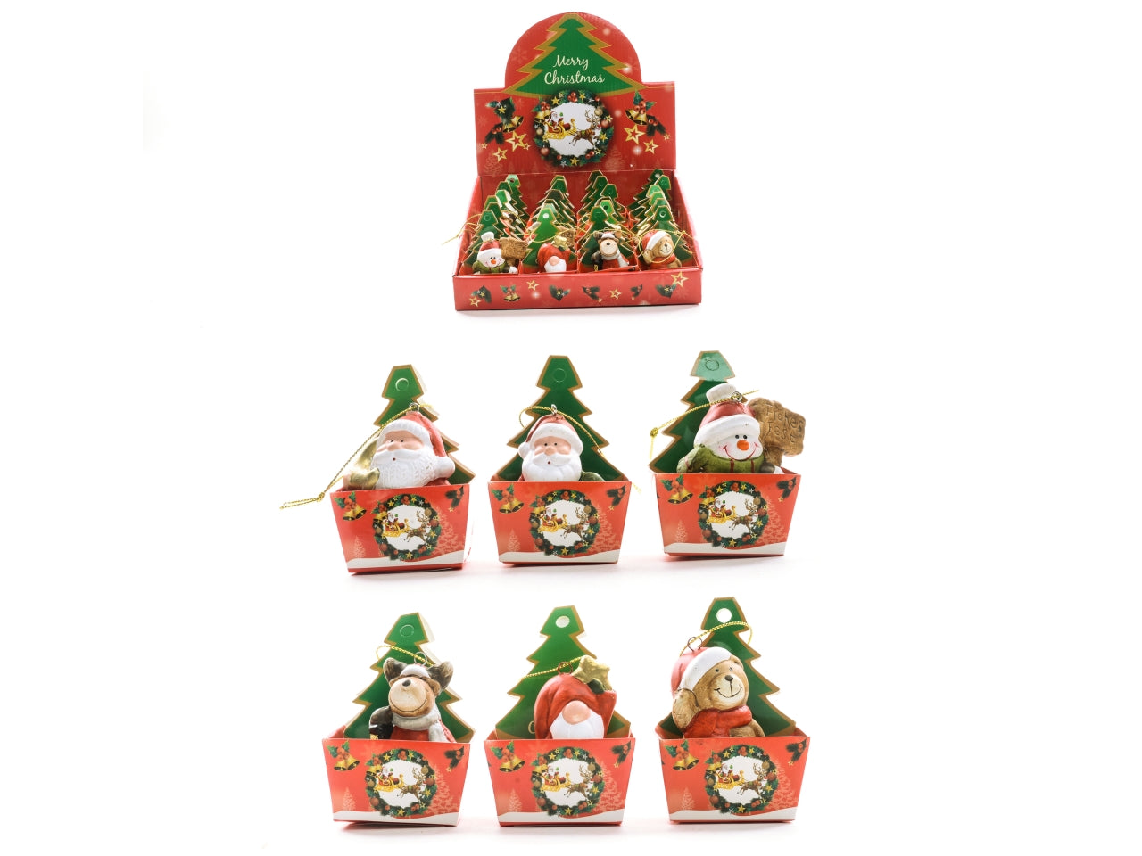 Appendino borsetta con personaggio in terracotta 4x3,5xh.6cm assortiti