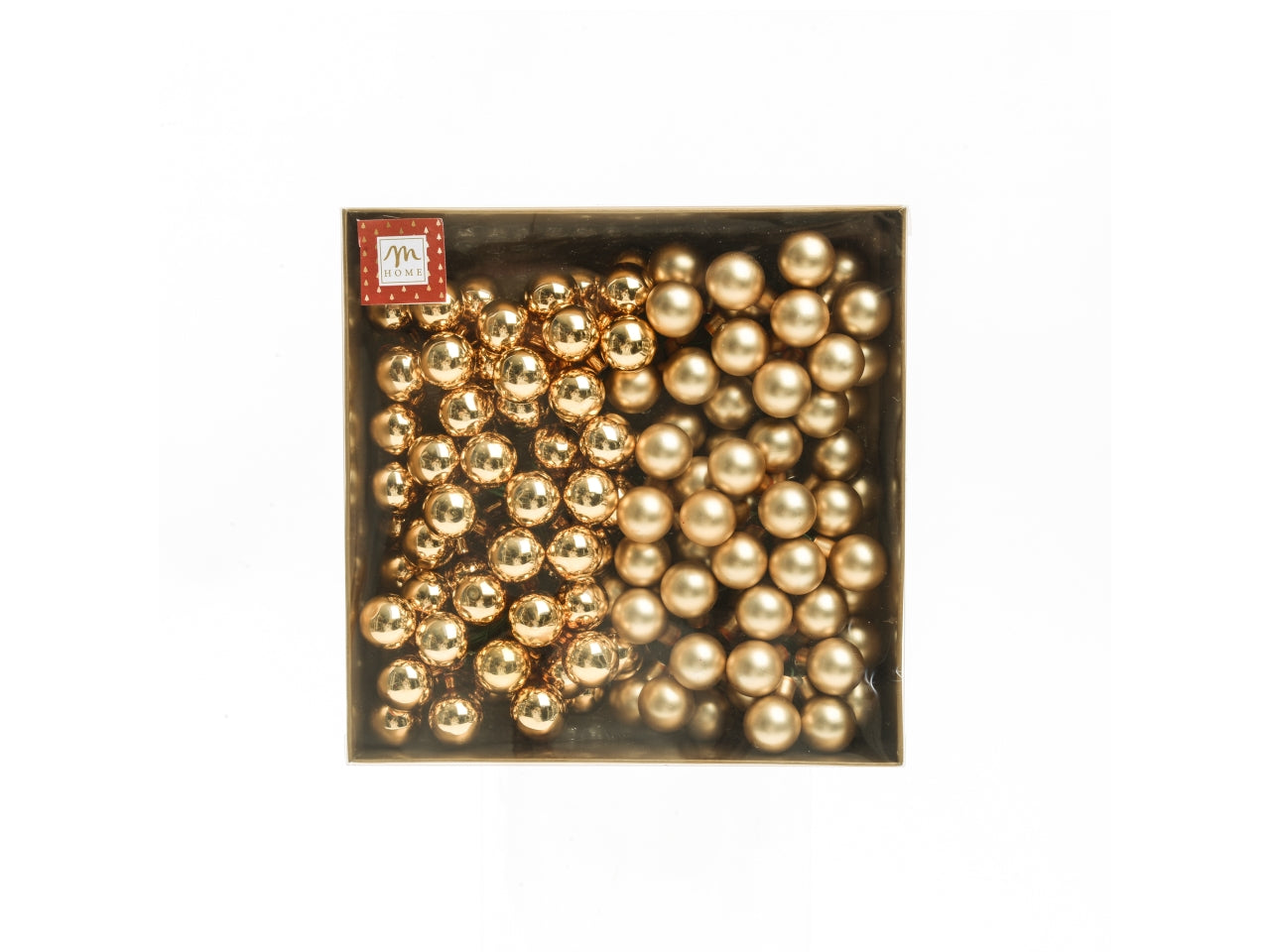 Palla in vetro 2cm oro lucido e opaco in confezione da 144 pezzi