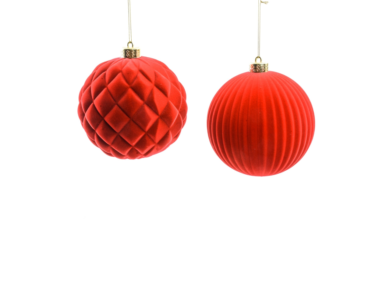 Palla floccata rossa 15cm modelli assortiti