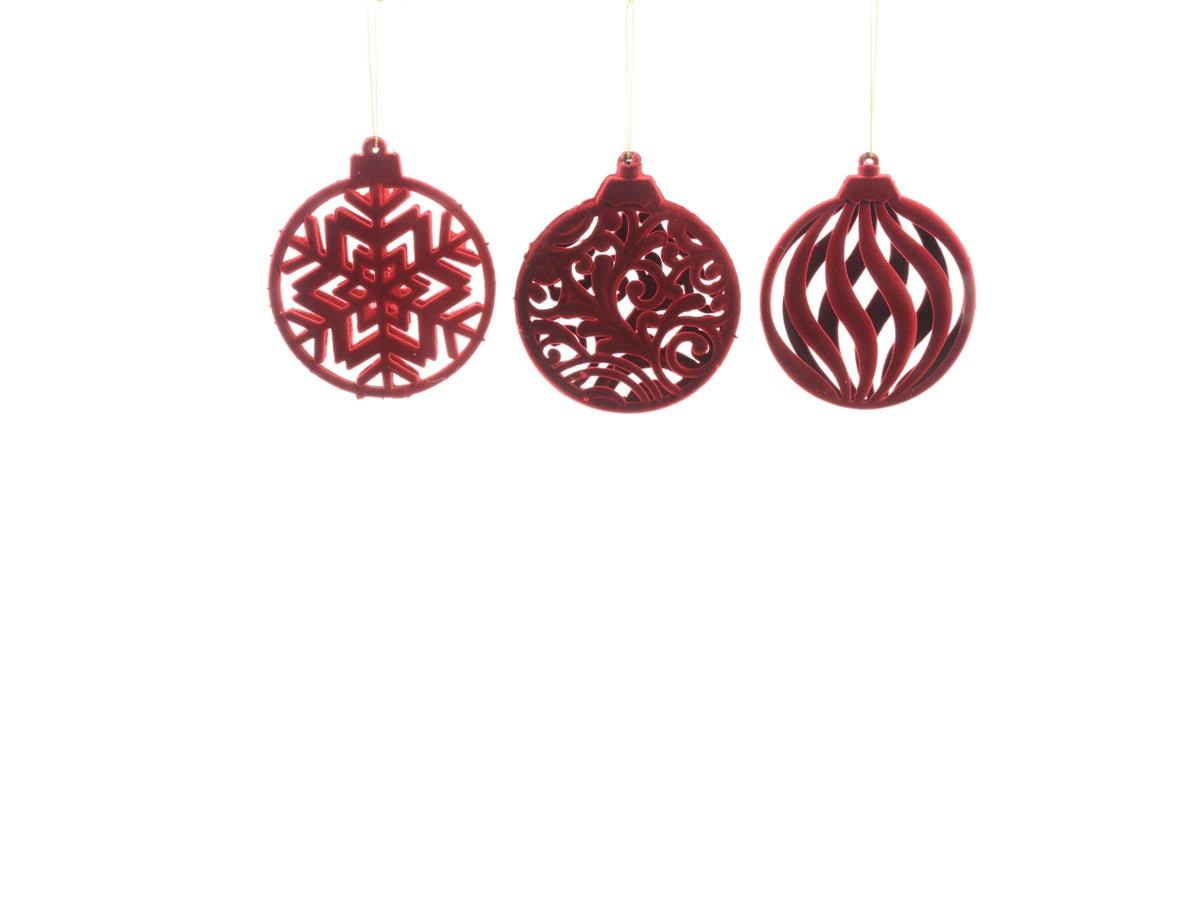 Appendino floccato boardeaux 10x2xh.12cm assortiti