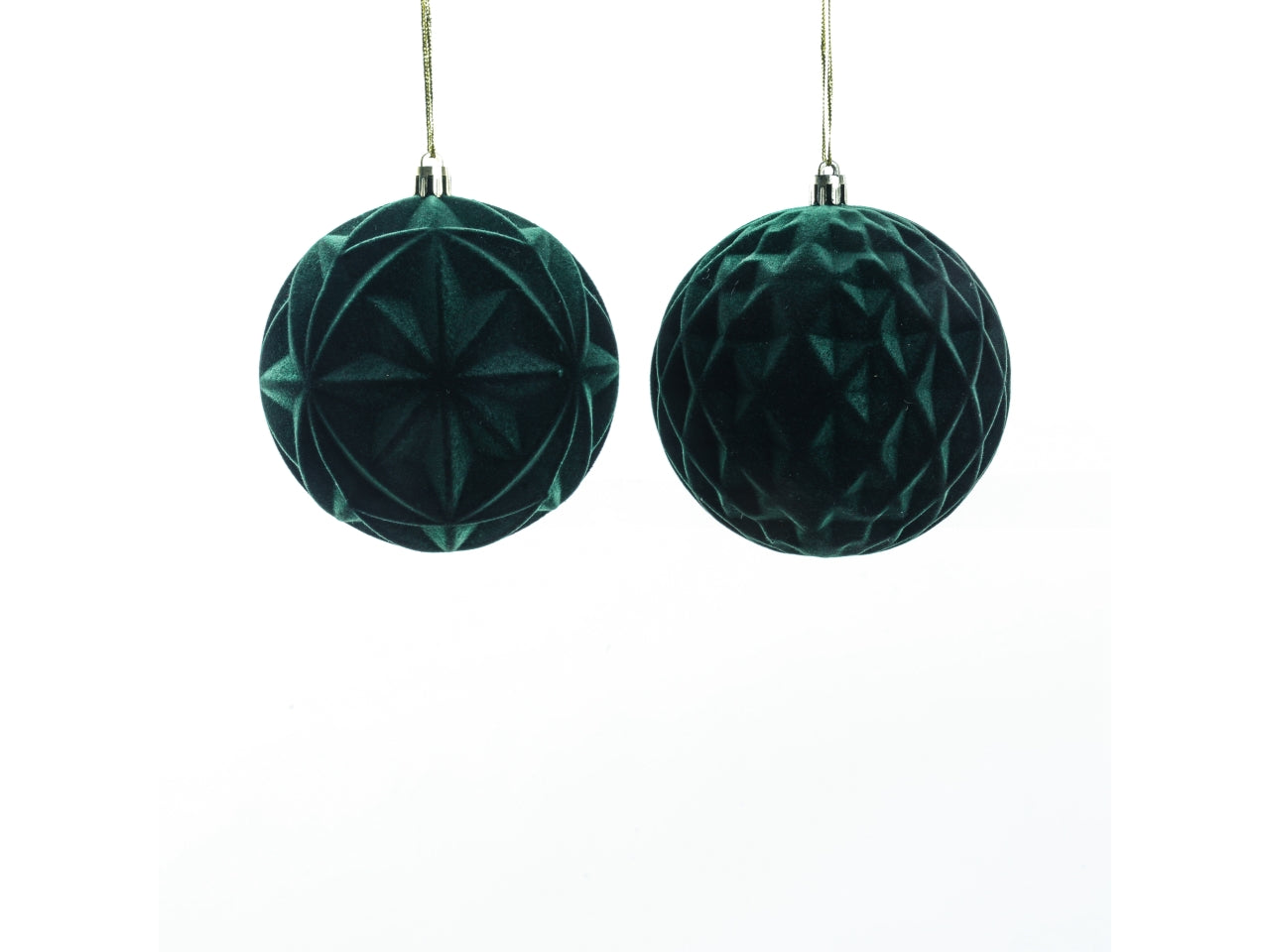 Palla floccata verde 10cm modelli assortiti