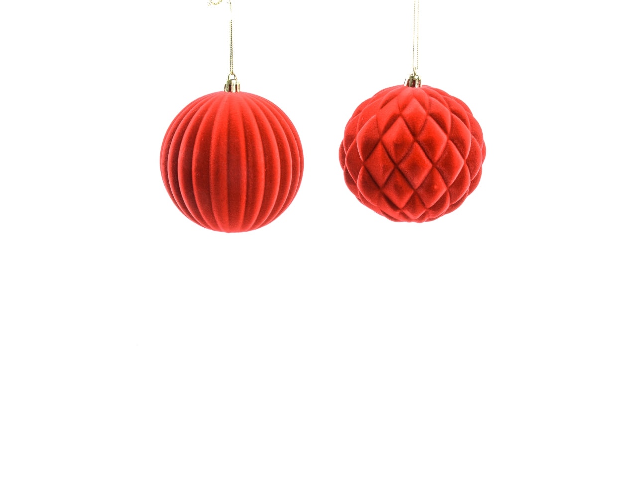 Palla floccata rossa 10cm modelli assortiti