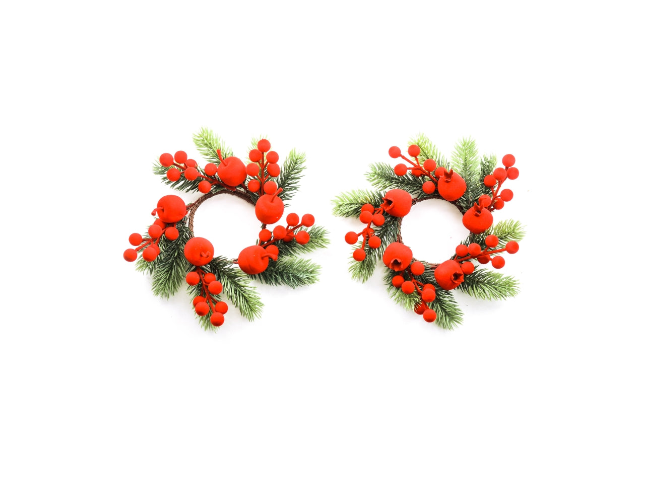 Girocandela con bacche rosse 24cm assortiti