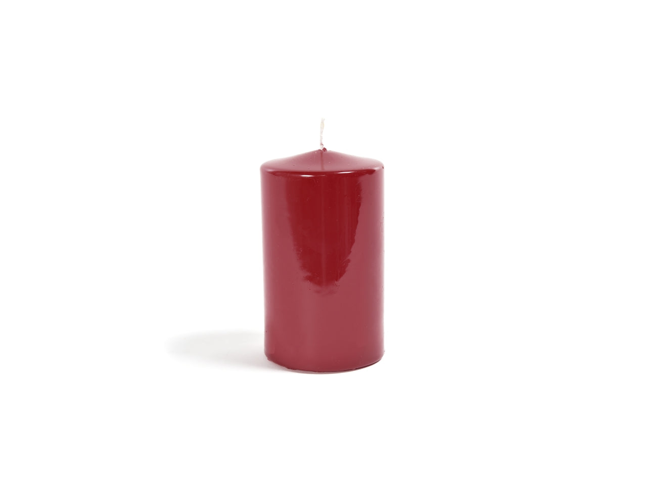 Candela pillar 5xh.7cm bordeaux lucido