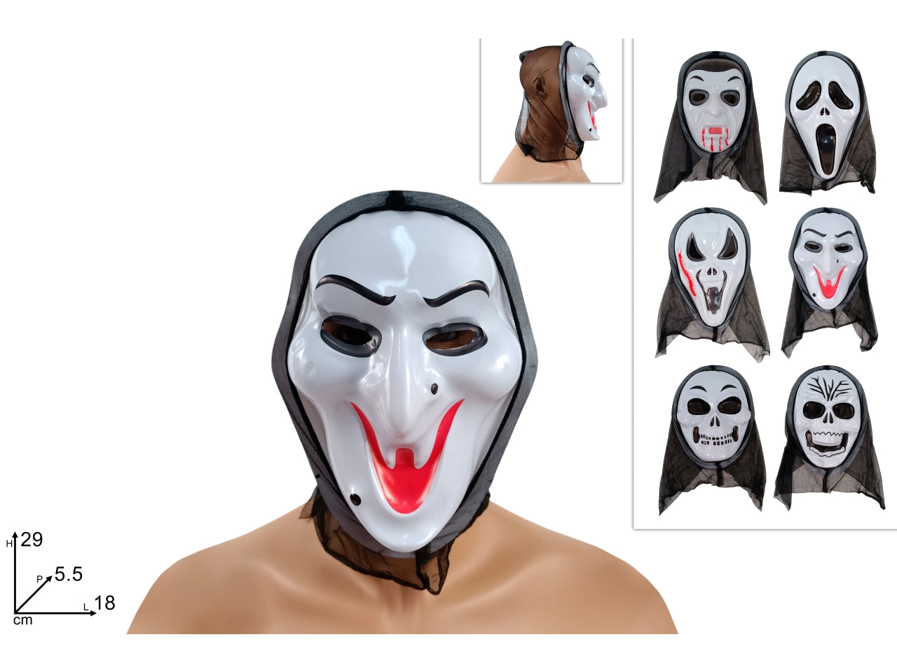 Maschera mostro 6 assortimenti assortiti