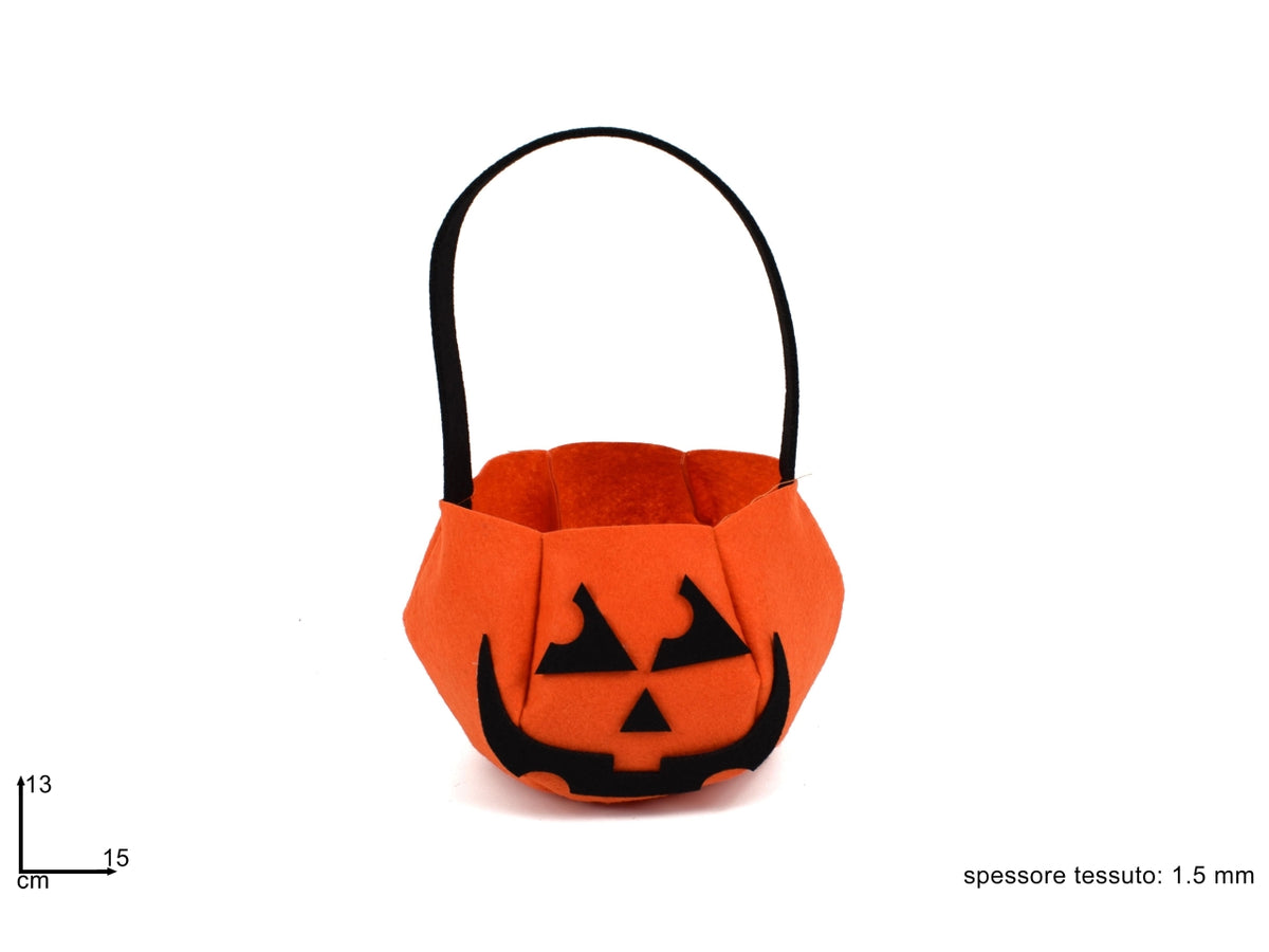 Borsetta zucca portacaramelle in tessuto 15xh.13cm