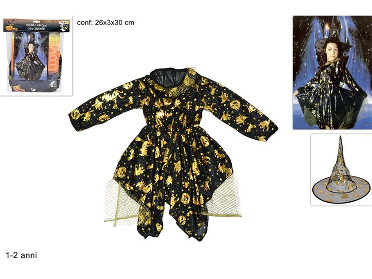 Vestito strega con cappello