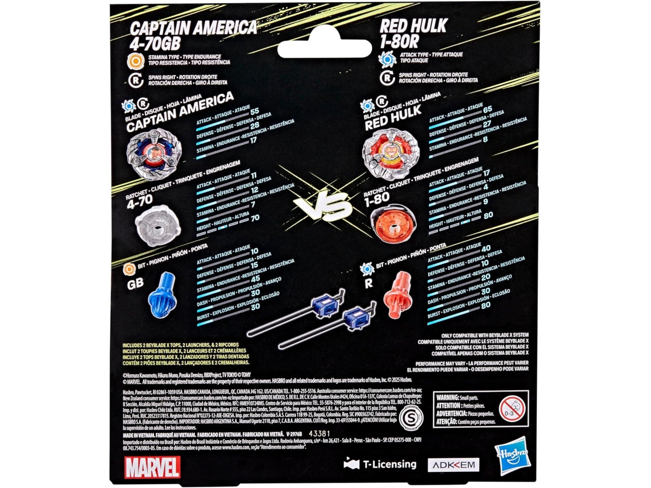 Bey Blade Bbx Marvel Collab Multipack Excl Ast