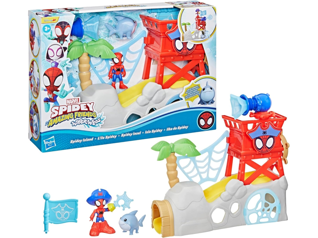 Spidey water web playset isola dei pirati