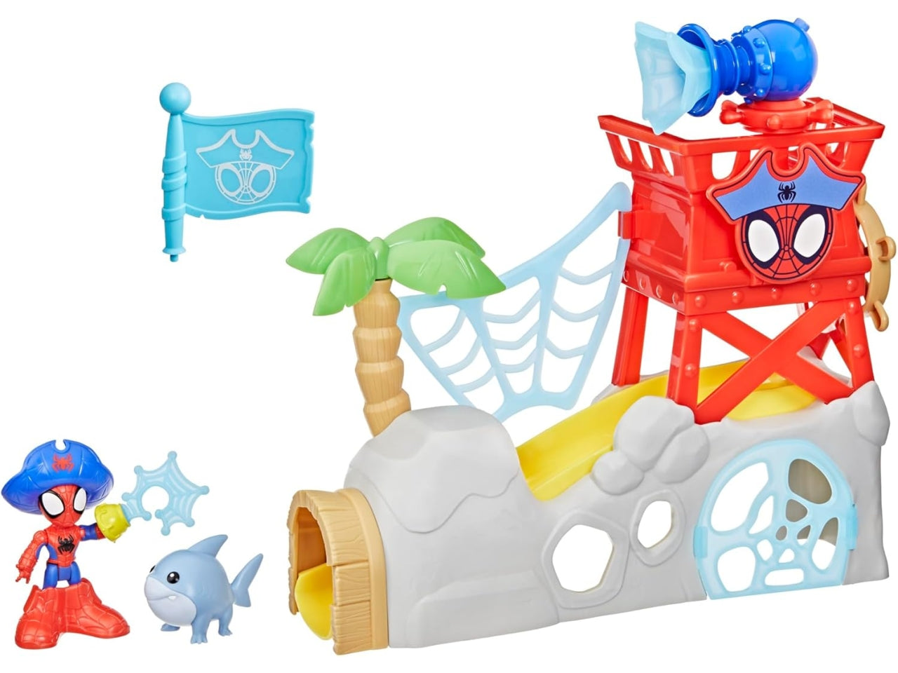 Spidey water web playset isola dei pirati