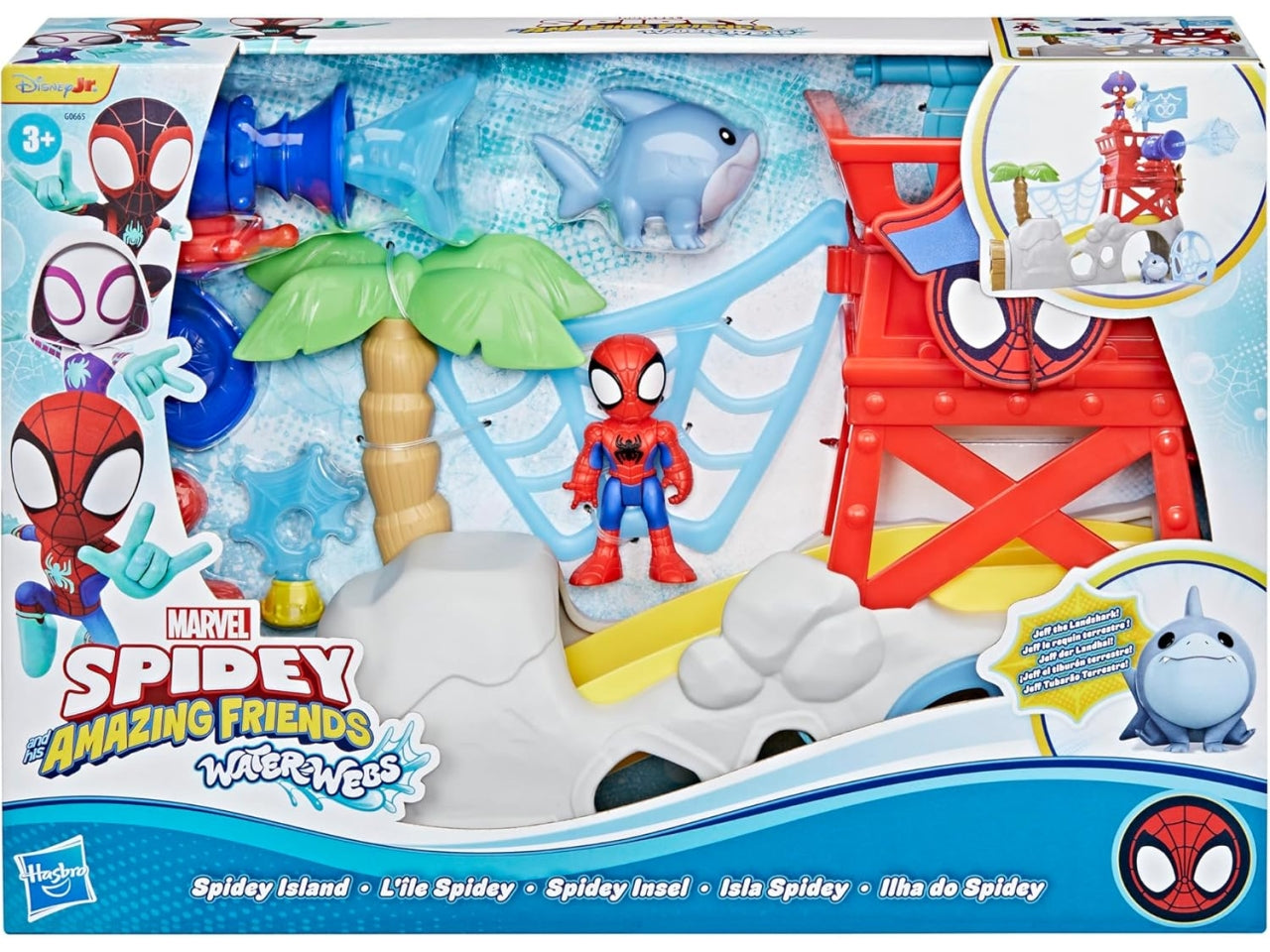 Spidey water web playset isola dei pirati