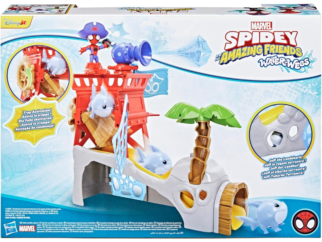 Spidey water web playset isola dei pirati