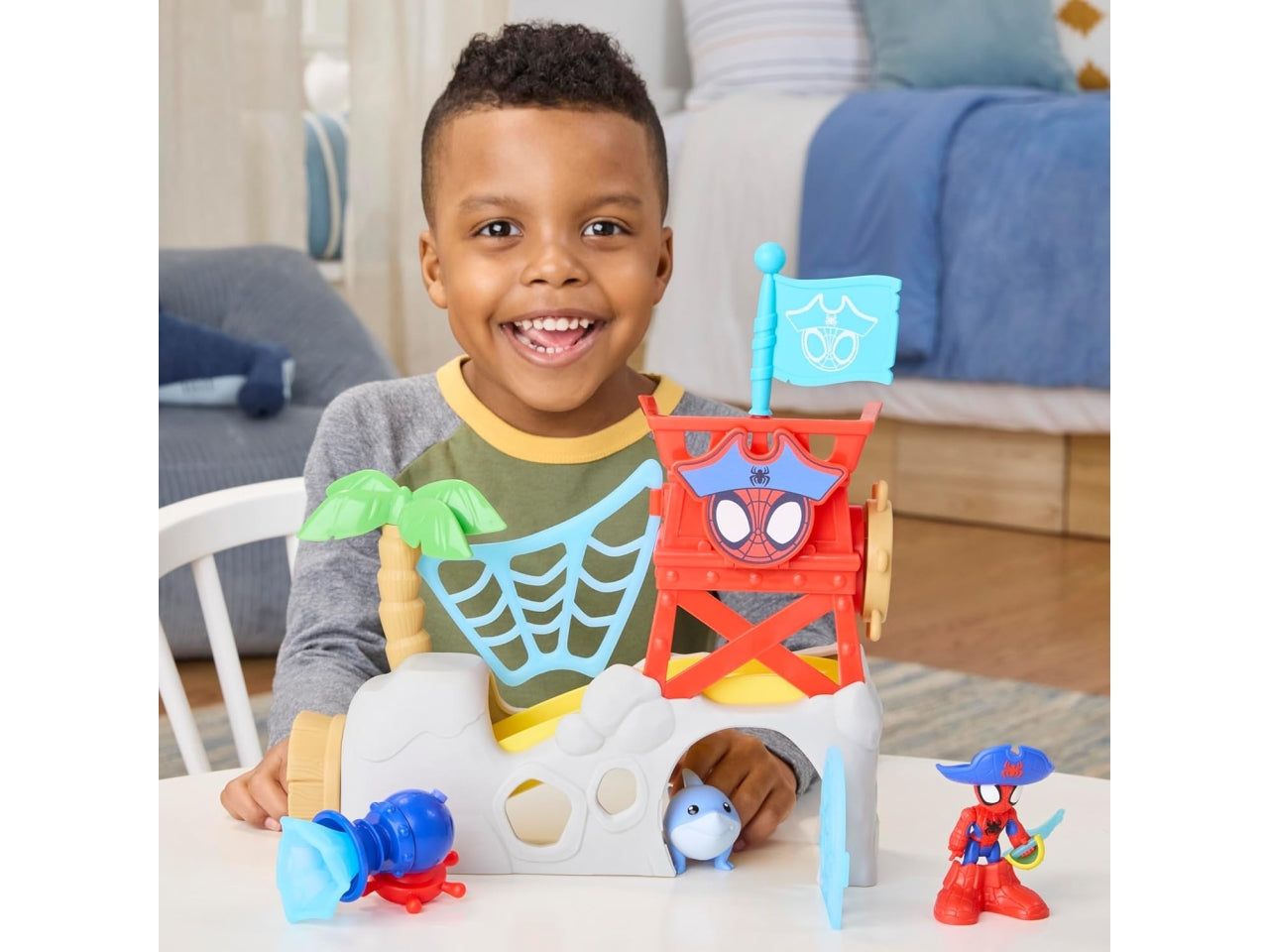 Spidey water web playset isola dei pirati