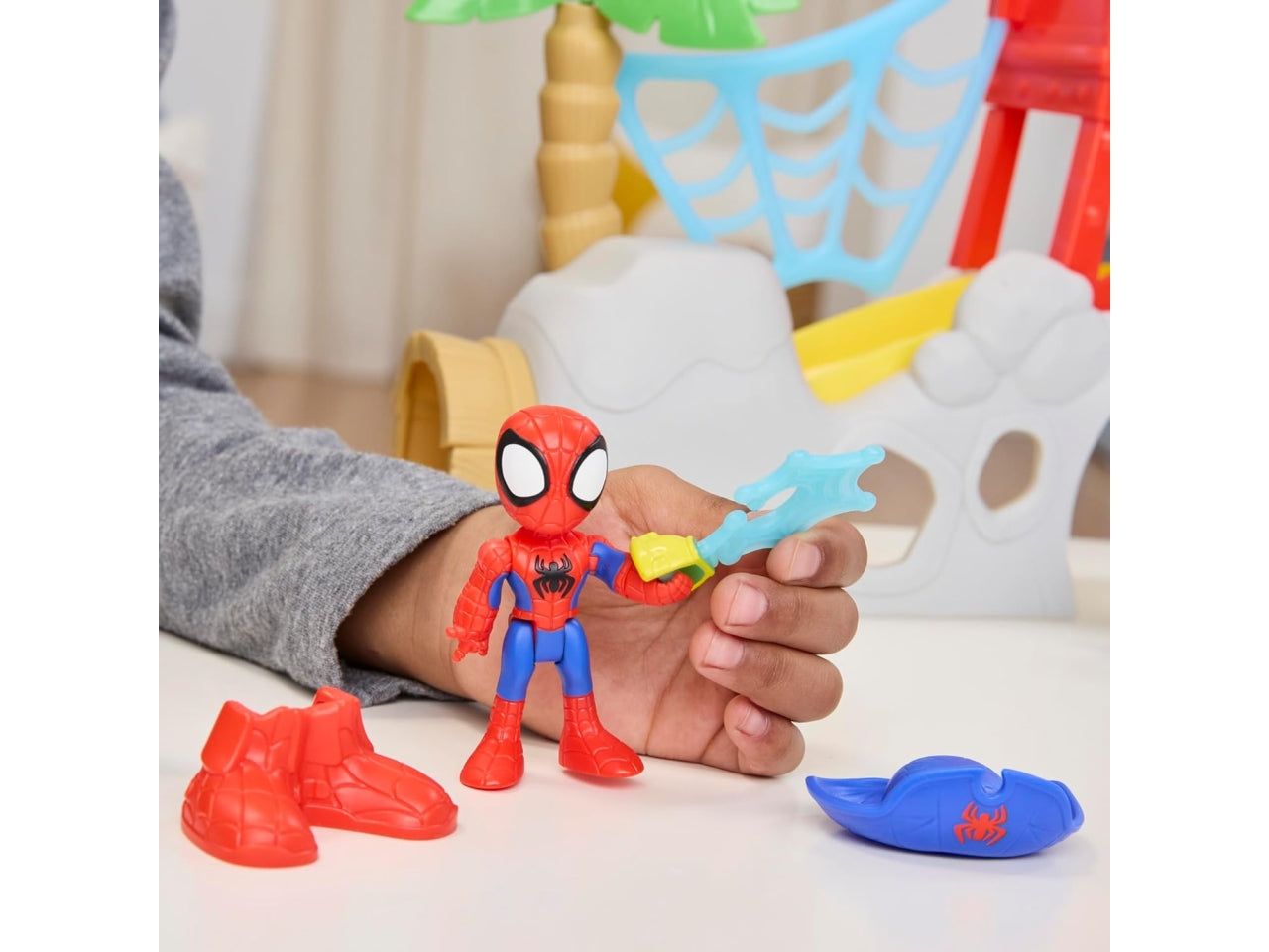 Spidey water web playset isola dei pirati