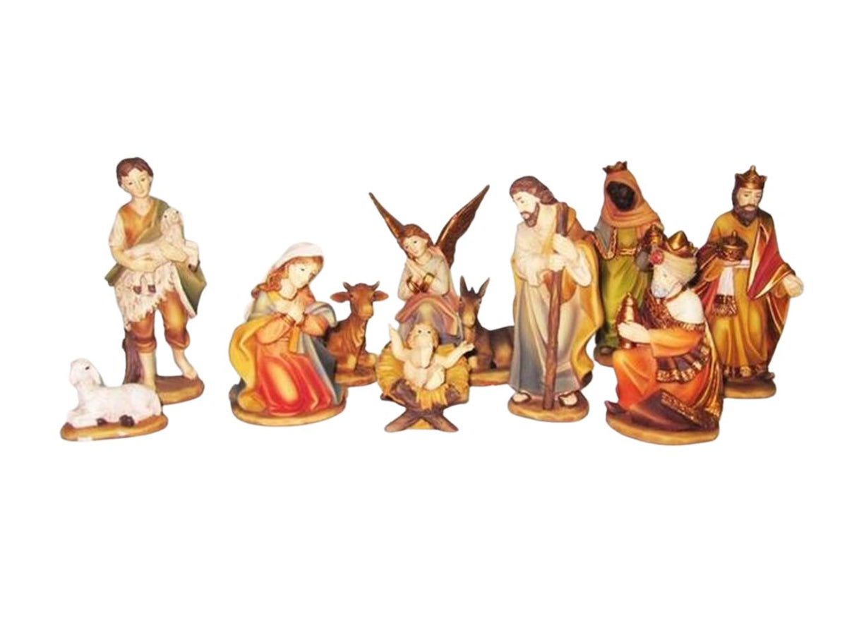 NativitÃ  in resina 15cm, set da 11 pezzi