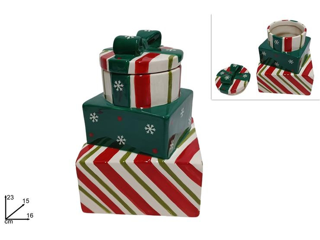 Barattolo in ceramica pacchi regalo 16x23cm