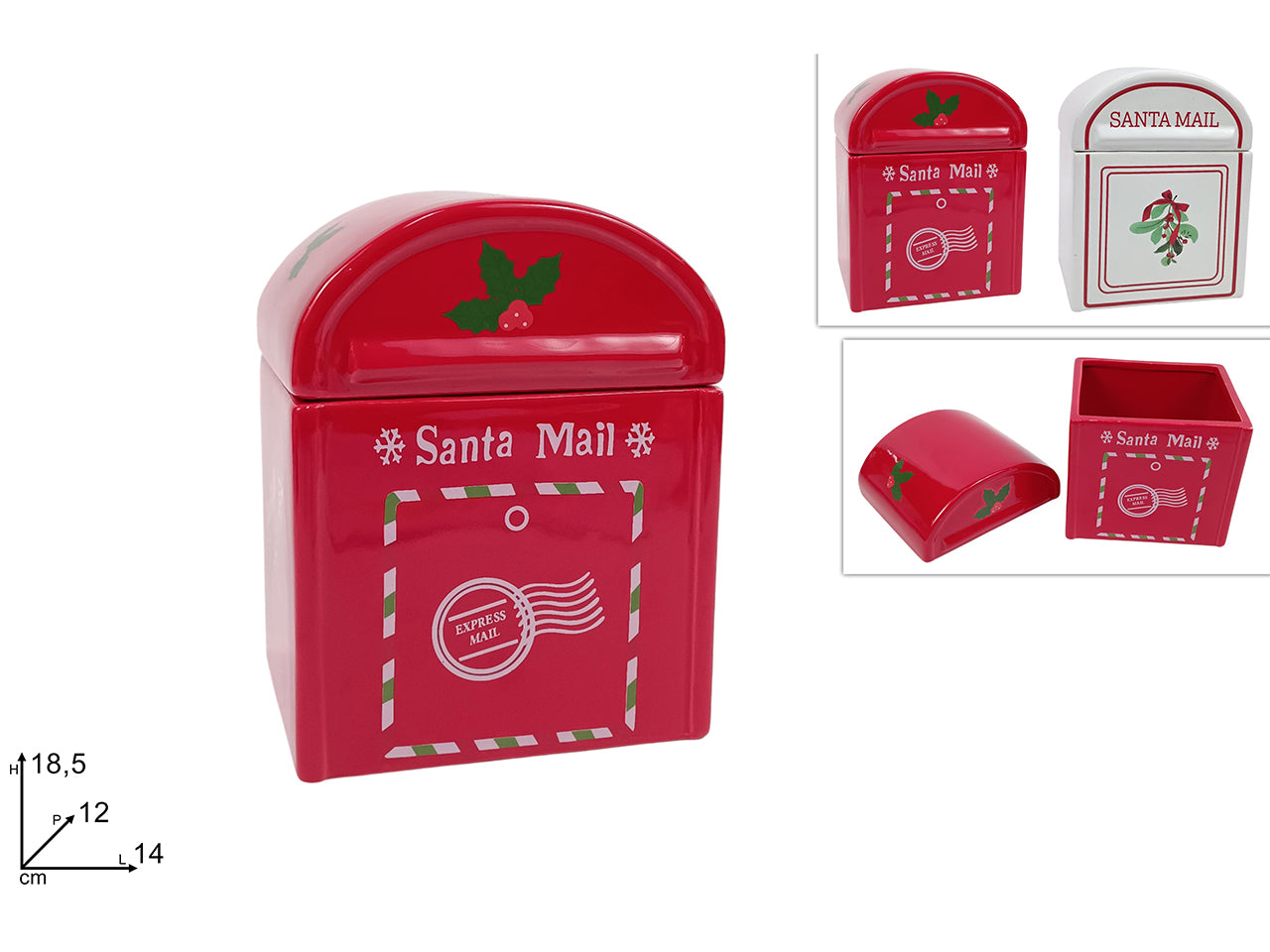 Barattolo in ceramica cassetta postale assortiti