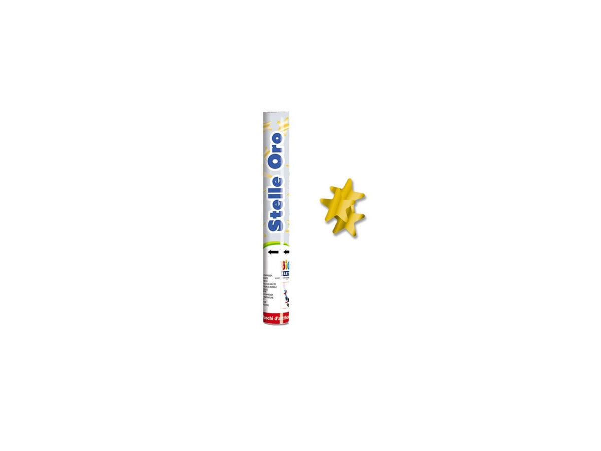 Sparacoriandoli cannon 30cm stelle oro metal