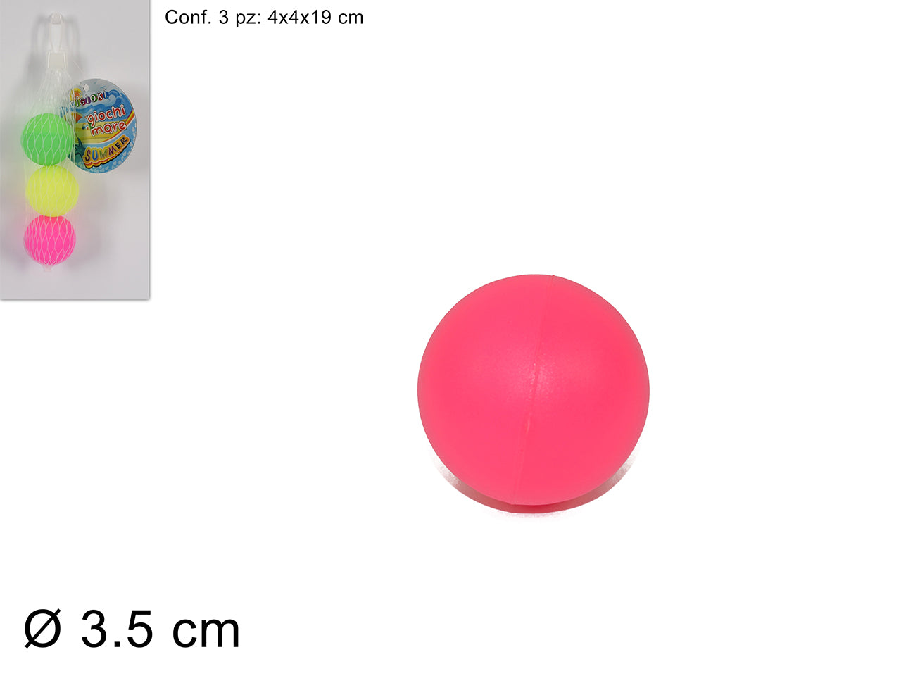 Set di 3 palline per racchettoni