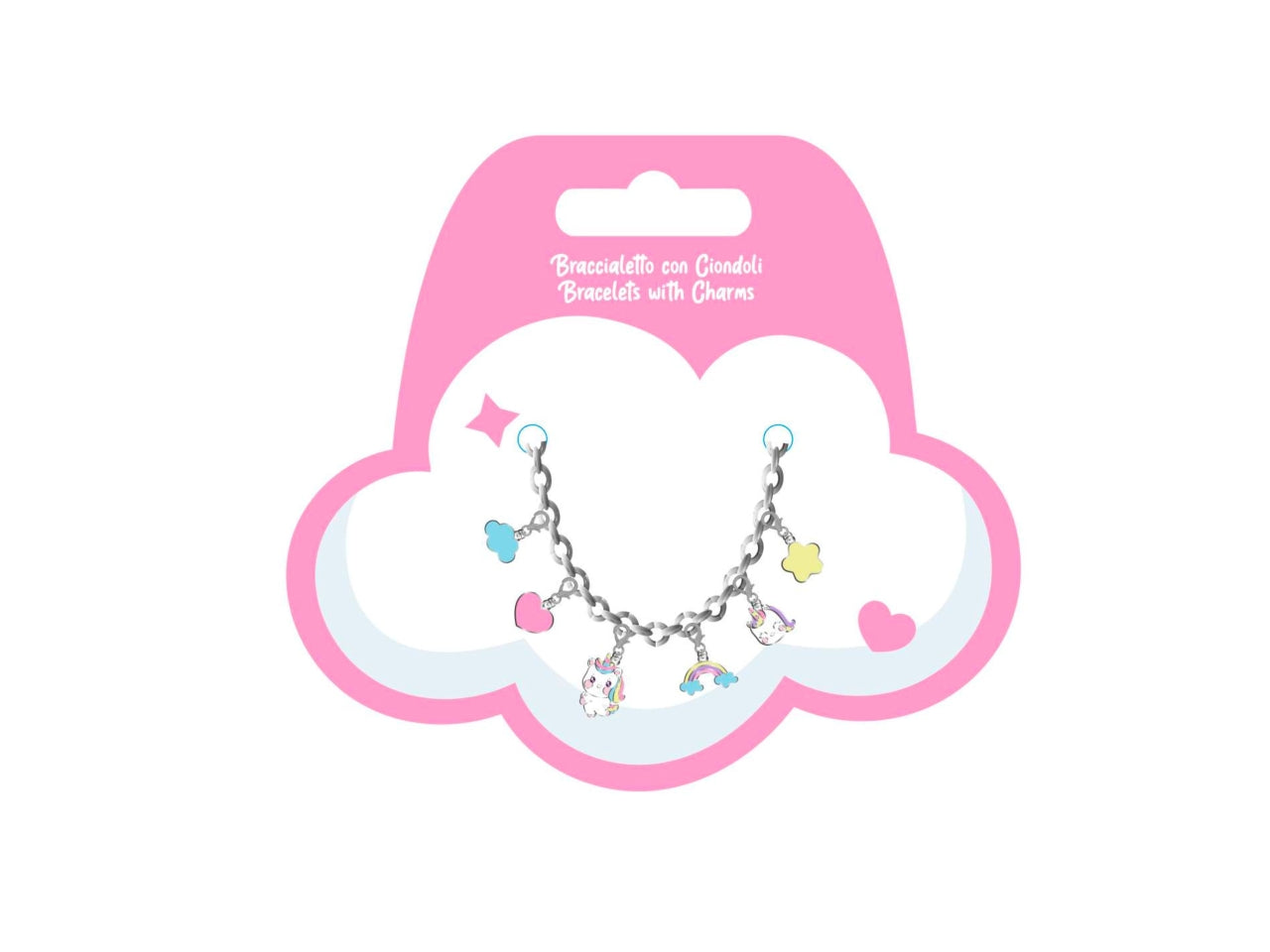 Unicorno braccialetto con charms removibili