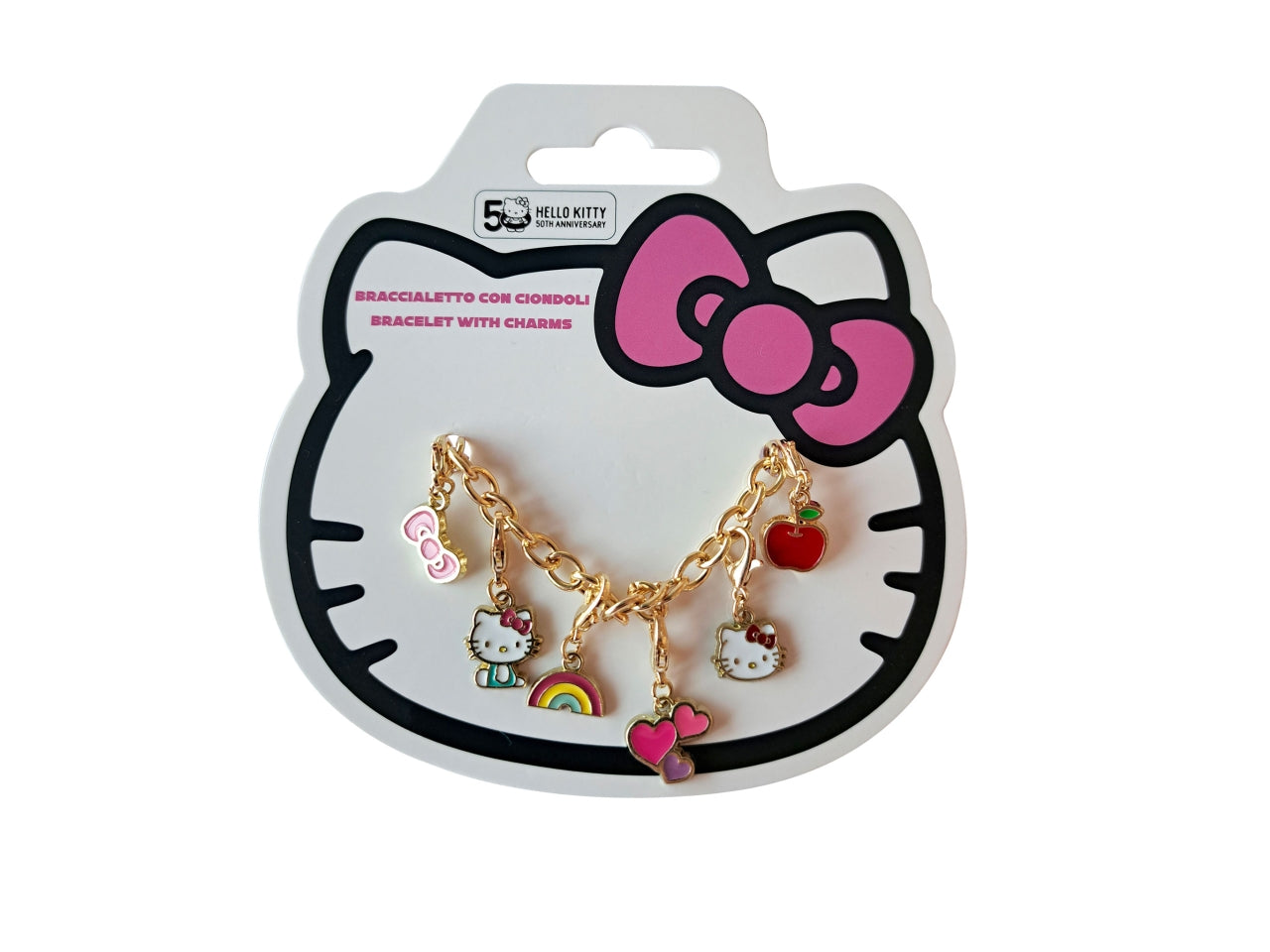 Hello kitty braccialetto con charms rimovibili