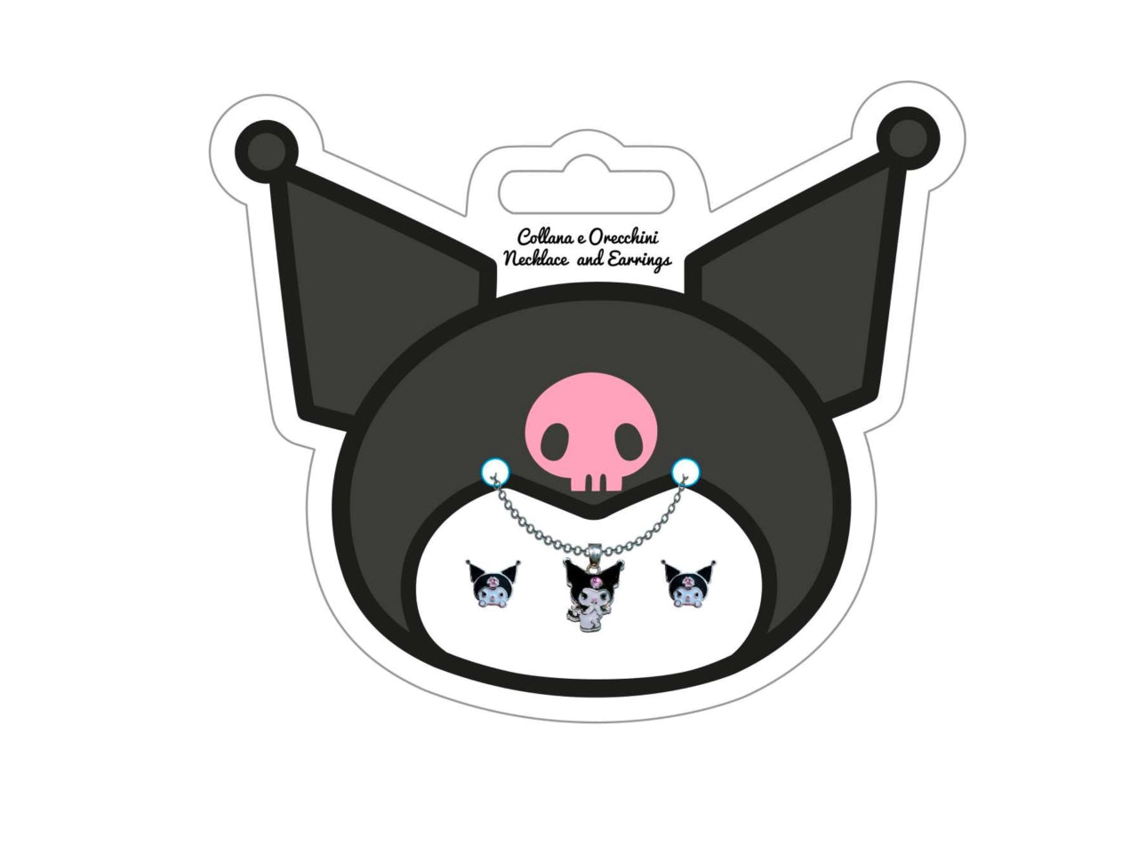 Kuromi collana e orecchini