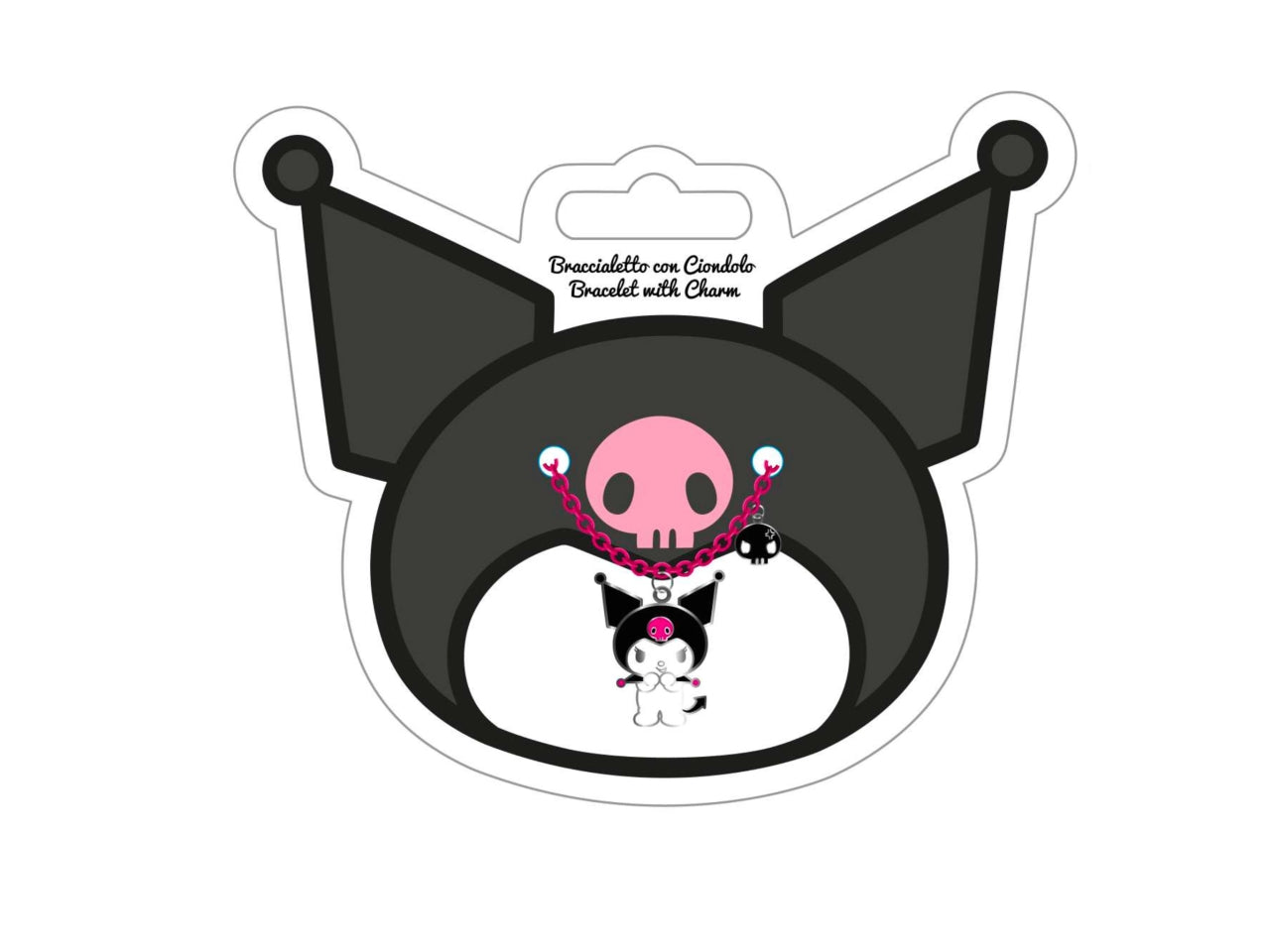 Kuromi collana fucsia con charms