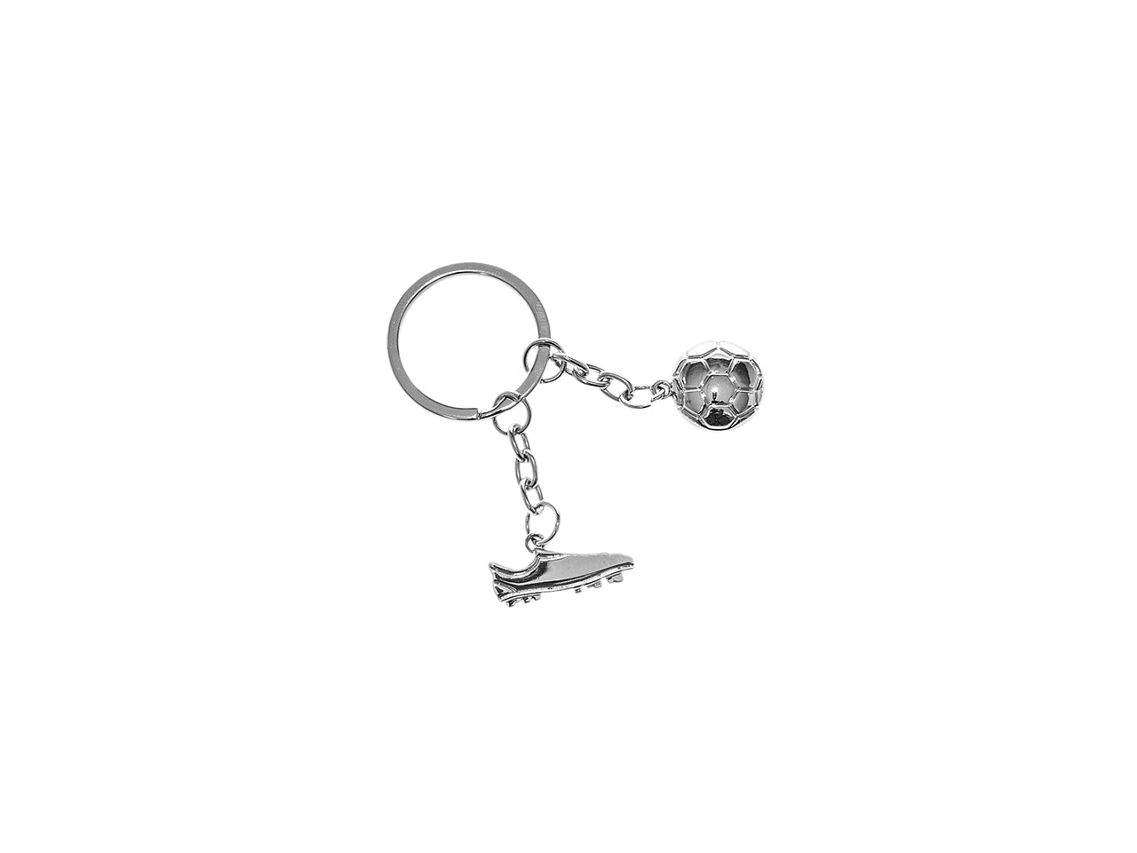 Portachiavi metallo pallone/scarpe 3x2cm