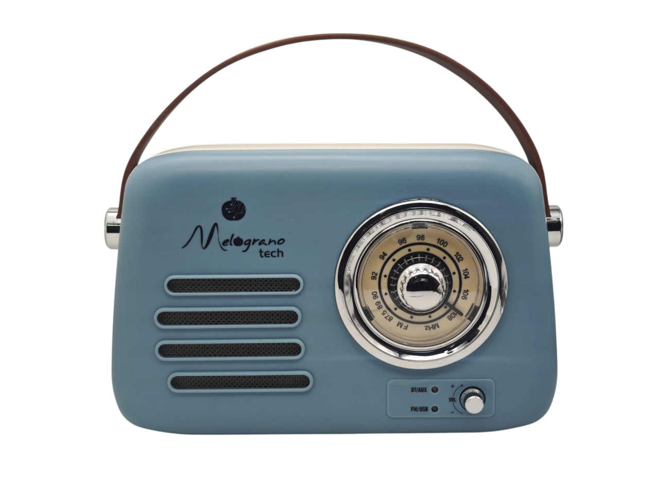 Radio vintage bluetooth blu 22x9x19cm