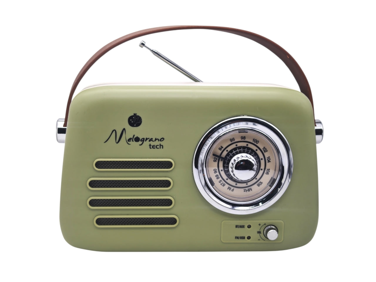 Radio vintage bluetooth verde 22x9x19cm
