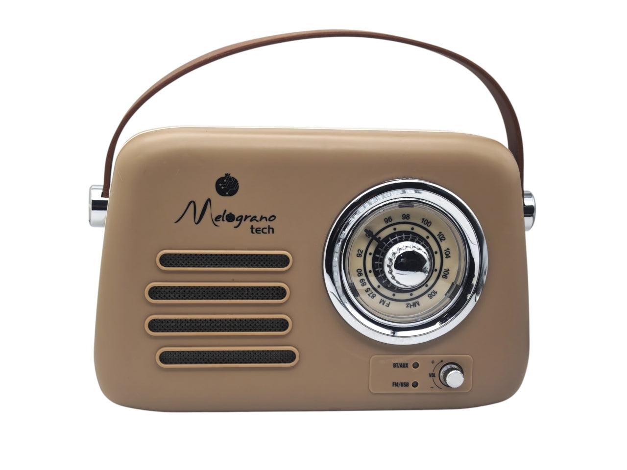 Radio vintage bluetooth tortora 22x9x19cm