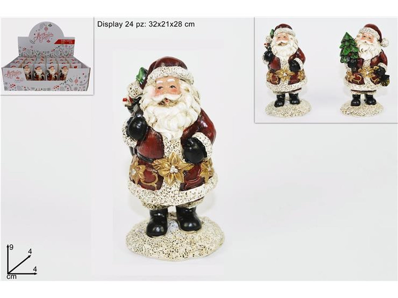 Babbo natale 9cm 2 modelli assortiti