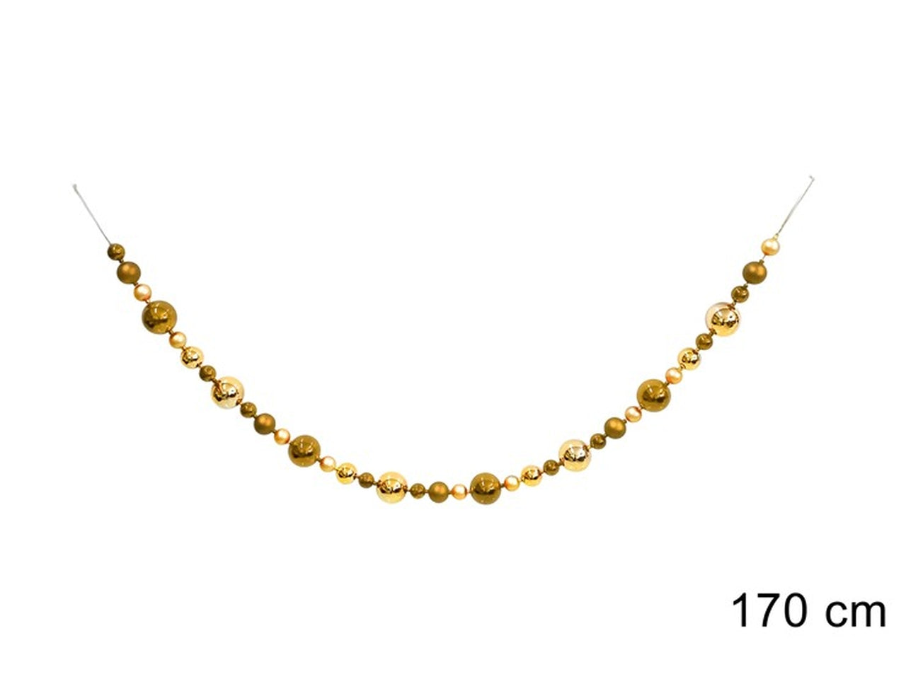 Ghirlanda palline 170cm oro