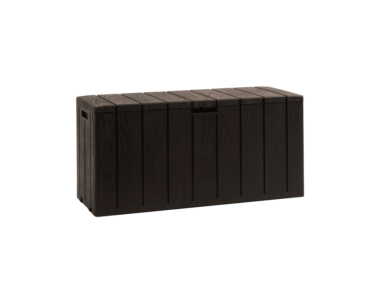 Baule bravo multiuso con seduta per 2 persone effetto legno 270l 118x45xh.56cm marrone