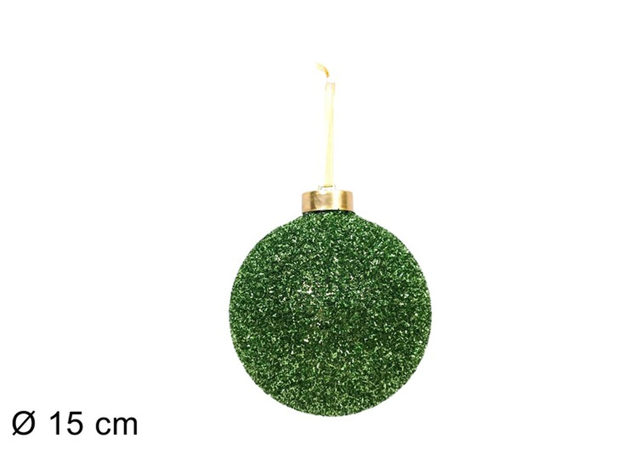 Palla 15cm fili laminati verde