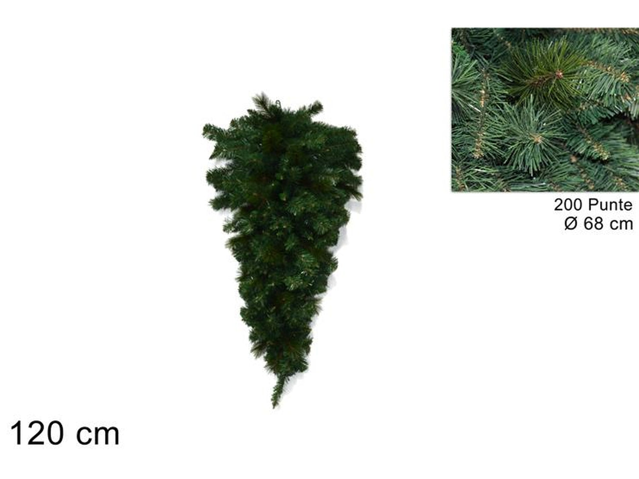 Albero capovolto 120cm diametro 68cm 200punte