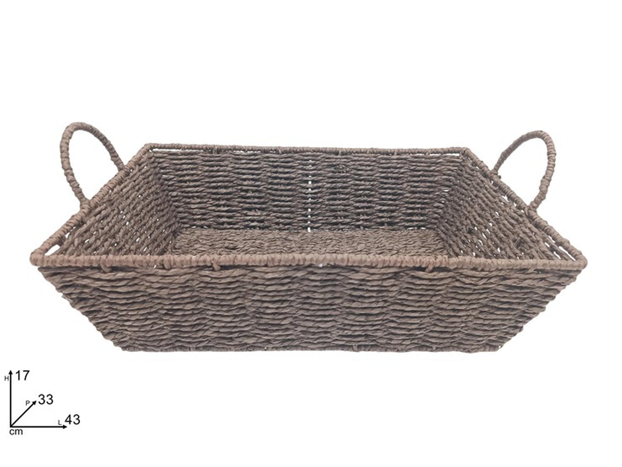 Cesta rettangolare43x33xh.17cm marrone