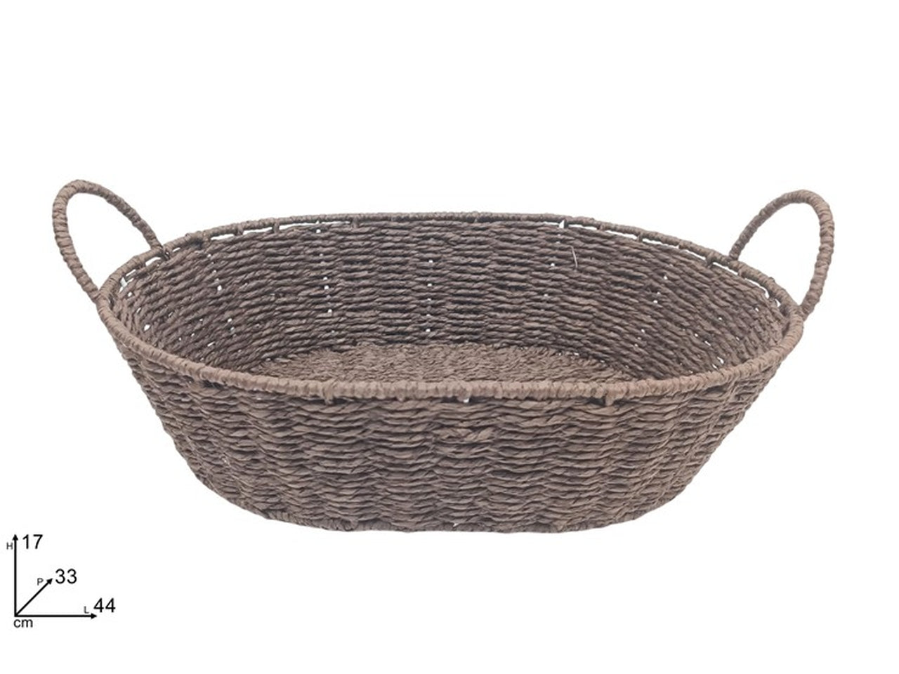 Cesta ovale 44x33xh.17cm marrone