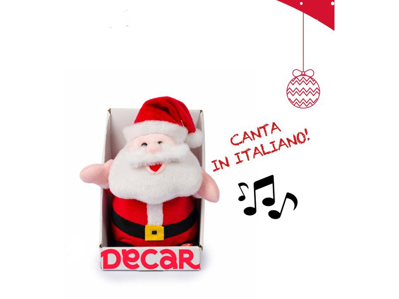 Babbo natale h.25cm con luci movimento e canzoni italiane