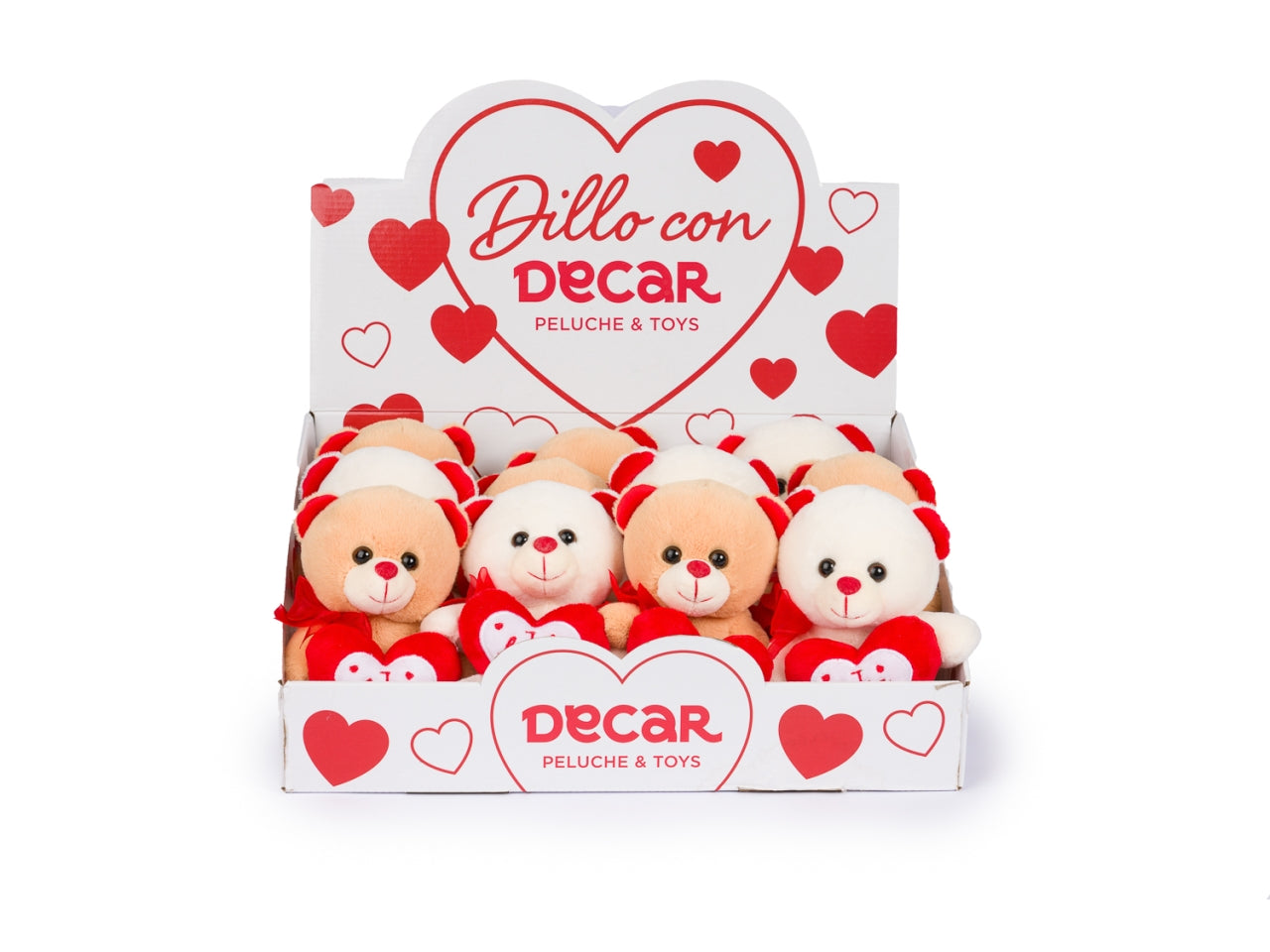 Peluche orsetti h.16cm con cuore