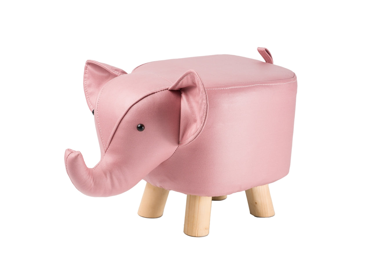 Sgabello pouf elefante ecopelle 50x24x28cm