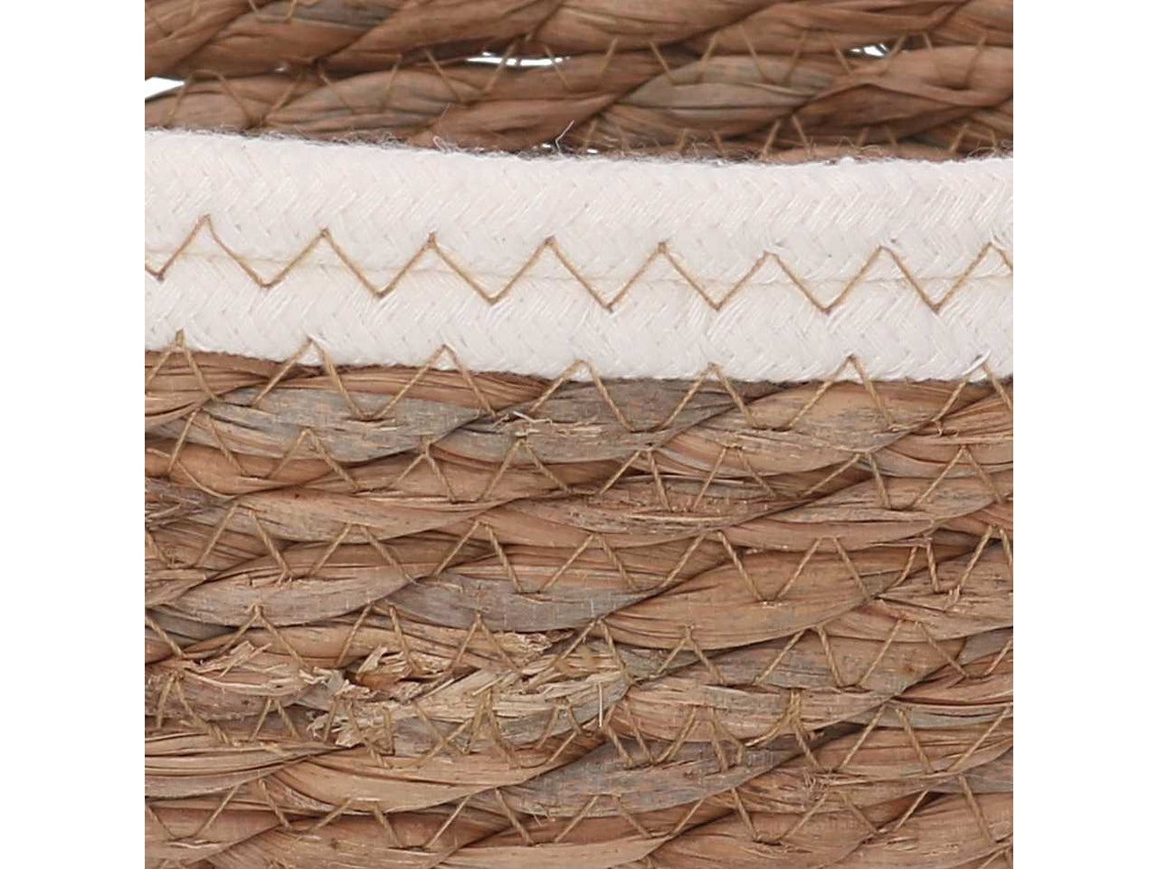 Cestino ovale in giacinto 22x16xh.7cm naturale con bordo corda