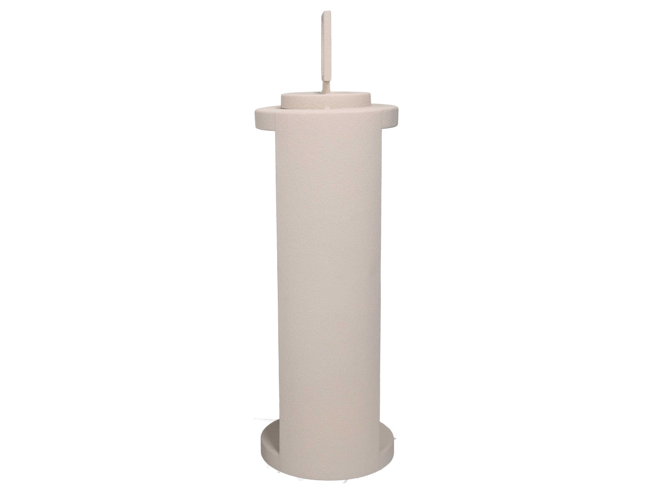 Lanterna tonda in metallo 17xh.55,5cm crema