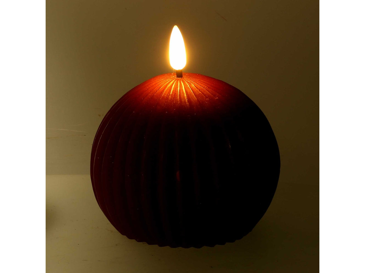 Candela led sfera 10cm rossa