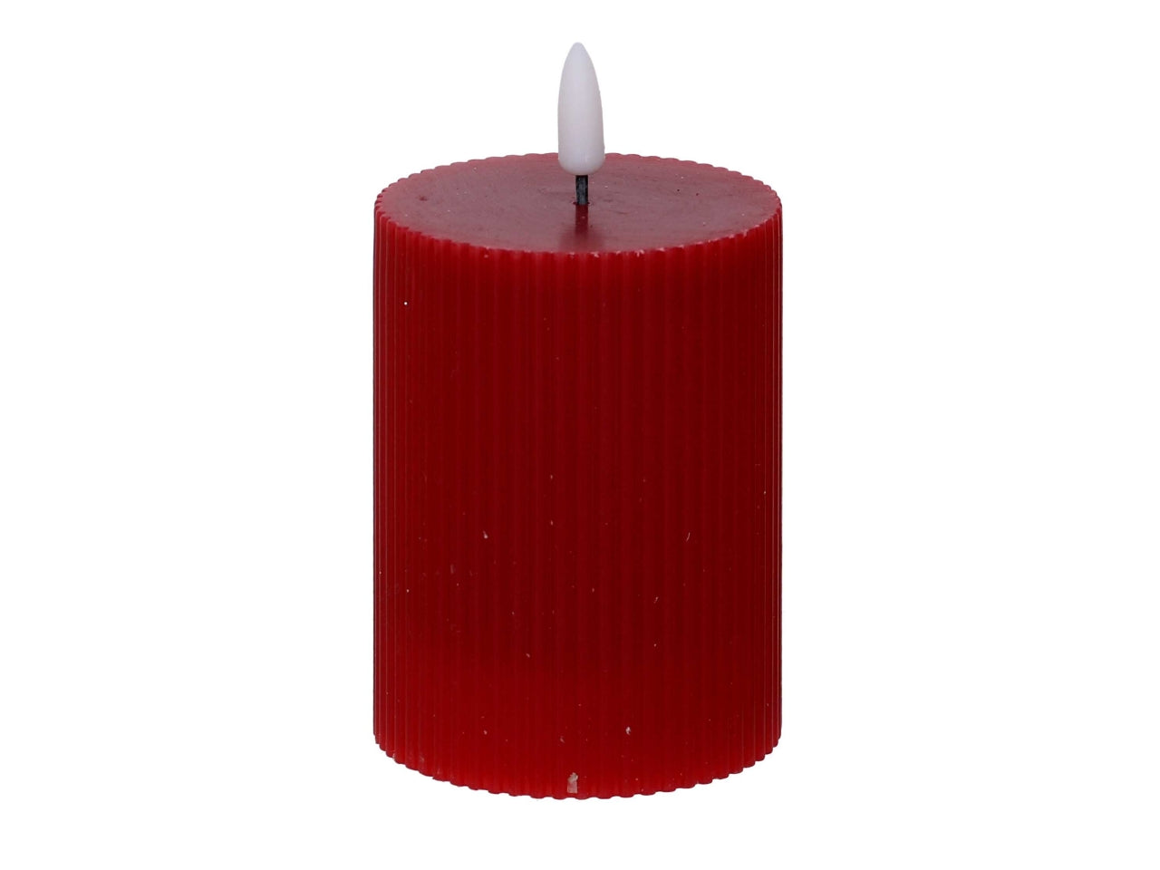 Candela led conica 7,5xh.10cm rossa